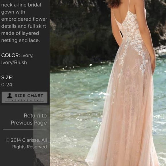 Clarisse Size 10 Brand New Ivory Wedding Dress - Picture 7 of 8